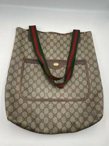 【889】1円　GUCCI グッチ オールドグッチ トートバッグ シェリー GGスプリーム 39・02・003