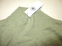 J.プレス　【洗える】CASHMERE BLEND ハイネック ニット　スモーキーグリーン　T15 大きいサイズ　未着用品_画像2