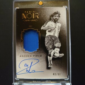 2016-17 Panini NOIR Soccer Andrea Pirlo /60 ジャージサイン アンドレア ピルロ イタリア 60シリ 直書サイン