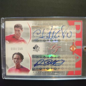 2004 Upper Deck Dual auto /109 Cristiano Ronaldo/Kieran Richardson Manchester United サイン 109シリ ロナウド/リチャードソン