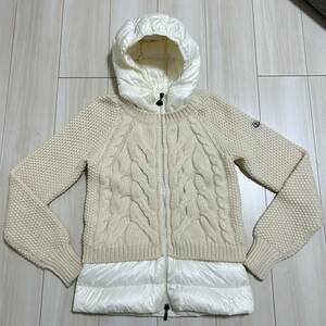 【レア】【最安値】MONCLER モンクレールジップアップ セーター カーディガン ジャケット ベージュ　S