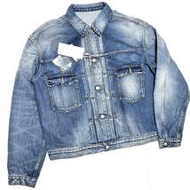 52 新品 メゾンマルジェラ ダメージ 加工 デストロイド デニム ジャケット クロップド DESTROYED DENIM JACKET 4ステッチ ヴィンテージ_画像5