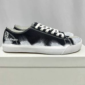 26cm 新品 レア メゾンマルジェラ タビ ペイント 加工 スニーカー ブラック41 足袋 黒 Tabi Paint Sneakers グラフィティ 落書き シューズ