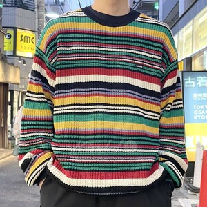 SUPREME　 23AW Small Box Ribbed Sweaterマルチカラーオーバーサイズニット 商品番号：8069000095944