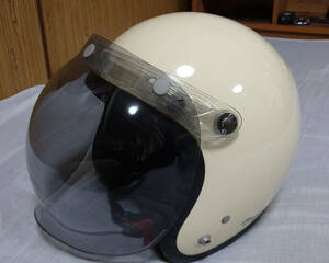 ダムトラックス　ジェットヘルメット　57~60cm(フリーサイズ)　アイボリー　MODEL JET-J　中古美品