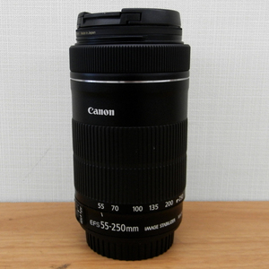 Canon キヤノン ZOOM LENS EF-S 55-250mm 1:4-5.6 IS STM オートフォーカス レンズ キャップ 裏蓋付き 札幌 西区 西野