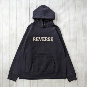 A.P.C./アーペーセー/00S/ヴィンテージ/REVERSE Hoodie/フロント刺繍立体ロゴプルオーバーパーカー/前Vガゼット/サイドリブ/フランス製