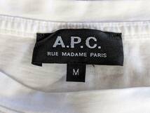 A.P.C. /アーペーセー/APC Item 001-39 Rue MadameロゴオーガニックコットンTシャツ/SIZE M_画像4