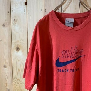 [KWT1987] NIKEナイキ 半袖Tシャツ メンズ レッド L ポス