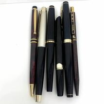 1円~！ 万年筆 ボールペン 6本まとめ MONTBLANC PILOT Saifor PLATINUM BURBERRYS 万年筆4本 18K 14K ボールペン2本 替え芯付き_画像5