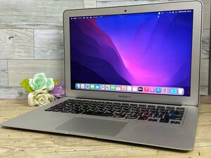 【動作OK♪】MacBook Air 2015 A1466[Core i5(5250U)1.6Ghz/RAM:4GB/SSD:128GB/13インチ]Montery インストール済 動作品 