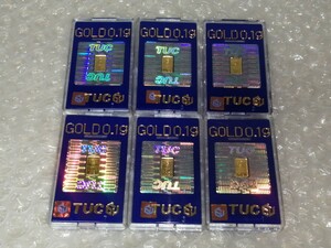 ★即決★激安★在庫僅か★純金 24ｋ インゴット 0.1g 徳力本店 GOLD ゴールド 金★6個セット　No.58