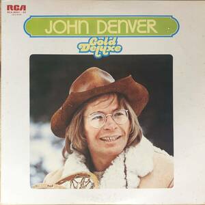 l529 LPレコード 2枚組【JOHN DENVER / Gold Deluxe】ジョンデンバー・ゴールドデラックス