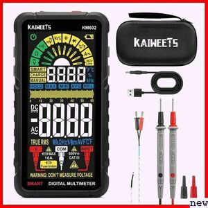 新品★ KAIWEETS デジタルテスター 温度測定 デューティ比 ダイオード 流 大画 充電式マルチメーター テスター 23