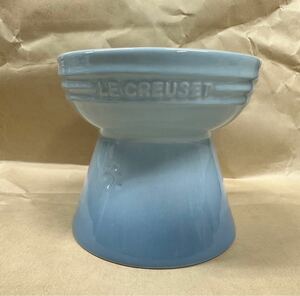 【美品・中古品】LECREUSET.ルクルーゼ・ハイスタンド・ペットボール スカイブルー（ペット用）