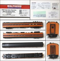 2S384 美品！ WALTHERS HOゲージ 5両セット　1955 Twin Cities Hiawatha　MILWAUKEE ミルウォーキー　932-9200～9204 【ニューポーン】_画像6