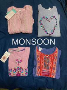 人気ブランド 【MONSOON】外国子ども服 130cm(9-10yrs ) 7000円相当新品込み！４枚セット【送料無料】