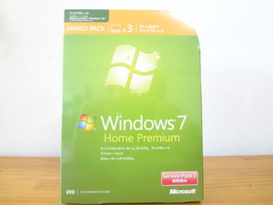 新品未開封 【3台のPCにインストール可】 Windows 7 Home Premium アップグレード ファミリーパック FAMILY PACK　正規製品版