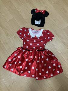 USED*H&M[ Minnie Mouse костюм комплект One-piece * шляпа ]100/105 размер 