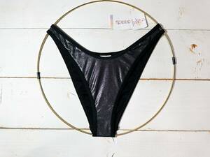 【即決】speedo スピード 女性用 ビーチバレー ビキニ ショーツ 水着 ブルマ 光沢 チーキー Black 海外M