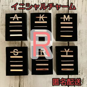 Apple Watch バンド用 アクセサリー イニシャル【R】ローズゴールド