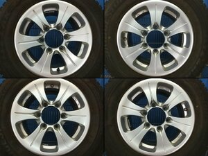 【1円開始】マッドバーン＋19年後期製ブリザックVL1●15インチ6.5JJ＋38 6穴PCD139.7●195/80R15●4本●200系ハイエース●(fW616