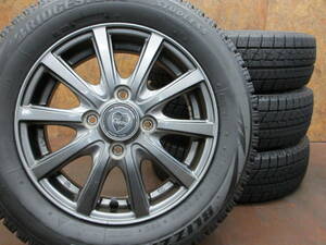 ★CLAIRE DG10 + スタッドレス BRIDGESTONE BLIZZAK VRX 155/65R13 4本セット[ムーヴ ルークス ライフ アルト ワゴンR MRワゴン 軽自動車]