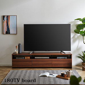 テレビ台 ブラウン 幅180cm 高さ42cm テレビボード テレビラック TV台 木製 収納家具 TVボード AV収納 ロータイプ