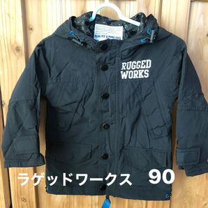 ラゲッドワークス　90 ジャンバー　イカリ柄 綿 ネイビー