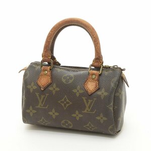 □494704 LOUIS VUITTON ルイヴィトン ミニハンドバッグ ポーチ ミニスピーディ モノグラム M41534 レディース ブラウン