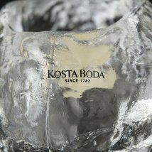 ●495429 未使用品 KOSTA BODA コスタボダ スノーボール ガラス キャンドルホルダー 北欧スウェーデン_画像4