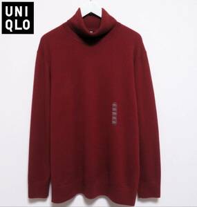 新品未使用 UNIQLO ユニクロ 高級カシミヤ100% タートルネックセーター ふわとろニット 極上の肌触り メンズウエア 紳士 XXLサイズ 秋冬物