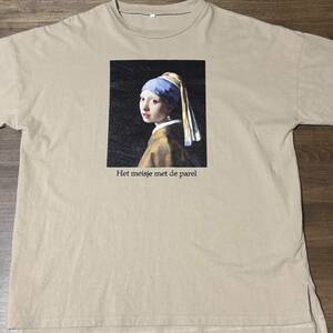 ◎フェルメール 真珠の耳飾りの少女 Tシャツ Johannes Vermeer Het meisje met de parel shirt