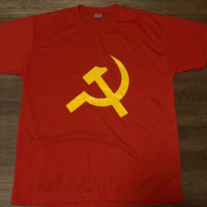 ◎ソ連 ソビエト連邦 国旗 鎌と槌 Tシャツ Flag of the Soviet Union СССР shirt