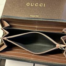 グッチ　GUCCI 財布　長財布　シマレザー　ハート金具　ラウンドファスナー　レディース_画像4