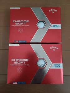 ○未使用○新品○Callaway　CHROME SOFT キャロウェイ　クロムソフト　トリプルトラック　ゴルフボール2ダース