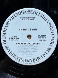 Cheryl Lynn - Shake It Up Tonight Columbia 43-02103 フォーマット：Vinyl ,12, 33 1/3 RPM ,Promo ,Stereo US 1981