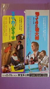日本映画「スニーカーぶるーす」「帰ってきた若大将」二本立映画チラシ