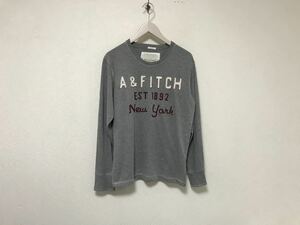  genuine article Abercrombie & Fitch and Fitch Abercrombie&Fitch cotton long sleeve T shirt long T men's Surf American Casual military business suit gray S maca o made 