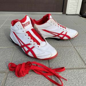 asicsアシックス野球スパイクシューズソフトアメフト大谷翔平27㎝レッドホワイト赤ポイント樹脂シンプルデザイン