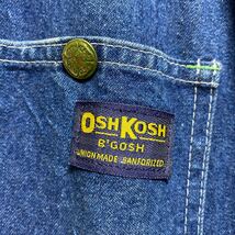 オールド アメリカ製 Oshkosh B’gosh デニム カバーオール 60s 古着 ヴィンテージ オシュコシュ ワークジャケット チョアジャケット USA_画像7