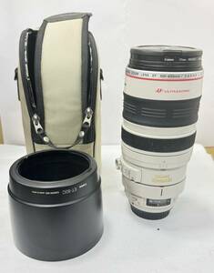 Canon 望遠ズームレンズ ULTRASONIC EF100-400mm F4.5-5.6L IS USM レンズフィルター77mm レンズフード ケース付き 詳細不明