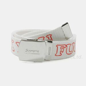 Supreme/HYSTERIC GLAMOUR Fuck You Belt 中古　L/XL ホワイト　ガチャベルト