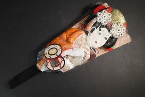 昭和レトロ 伝統工芸品 押絵飾り 羽子板 縁起物 正月飾り 女児の初正月 邪気除け