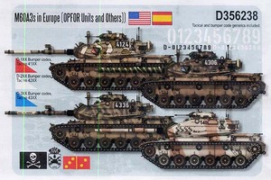 Echelon D356238 1/35 欧州のM60A3(仮想敵部隊とその他) デカールセット