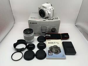 ☆美品【Canon】EOS Kiss x7 ホワイト + EF-S 18-55mm + EF 40mm F2.8 ダブルレンズセット キャノン キヤノン 管理番号 : 121314