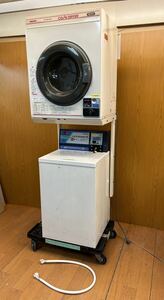 ★動作品★SANYO★コイン式全自動洗濯機★鍵付き★4.5Kg★ASW-45C★乾燥機★CD-45C1★コインランドリー★100V/60Hz★サンヨー★SR(N65)