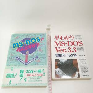 [Z466]本 MS‐DOS 関係 2冊 まとめて　/MS‐DOSってなんどすか/粟野邦夫/早わかりMS‐DOS Ver.3.3/田中一郎/レトロ/