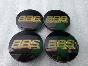 BBS 正規品 センターキャップ 70mm 黒/金 ブラック/ゴールド ４個 美品 56.24.120 中古