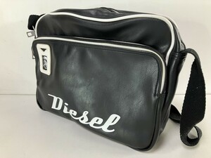 ⑪u676◆DIESEL ディーゼル◆ショルダーバッグ 鞄 バッグ 斜め掛け ブラック/黒 サイズ約26×36×10㎝ ONLY-THE-BRAVE 大容量 ロゴ